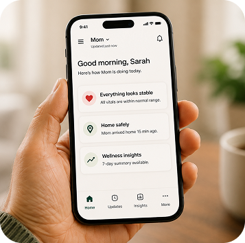 Family dashboard with real-time updates