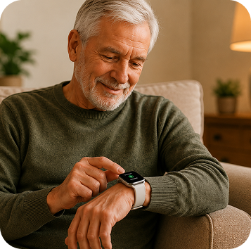 A person wearing the Vitell watch